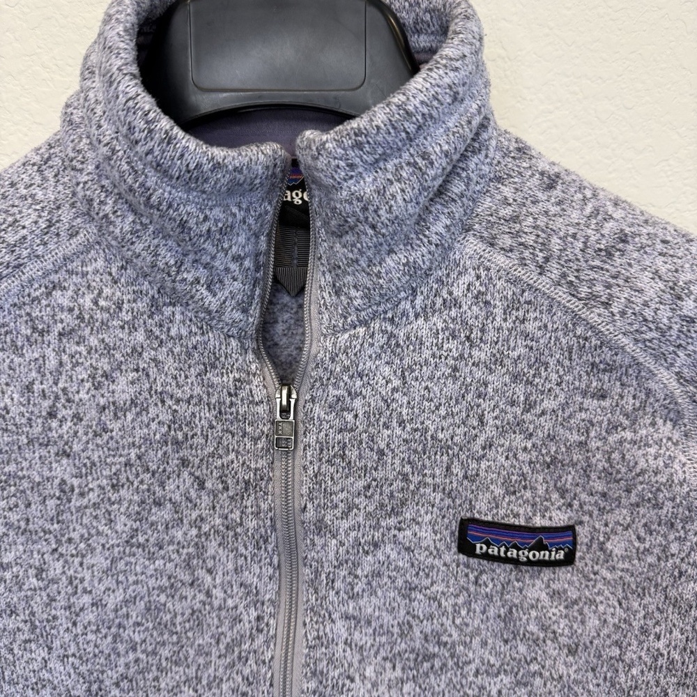Women's Patagonia Better Sweater Zip Knit/ Fleece Pullover Sz M Purple - Picture 2 of 8